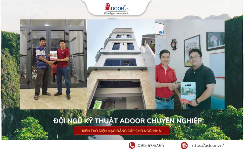 Cửa nhôm Xingfa Bắc Ninh - Đội ngũ kỹ thuật Adoor chuyên nghiệp, tận tâm thi công. Đội ngũ kỹ thuật cửa nhôm Xingfa Bắc Ninh Adoor
