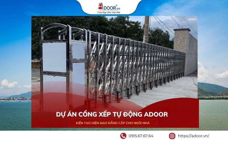 Công trình cổng xếp tự động Adoor triển khai