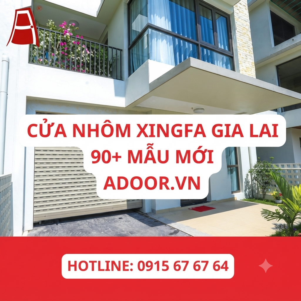 Mẫu cửa nhôm Xingfa Gia Lai Adoor cho nhà ở