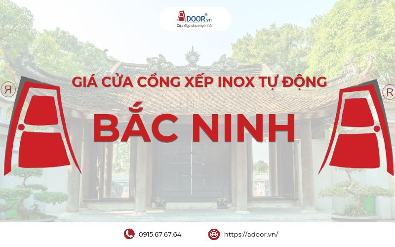 Giá cửa cổng xếp inox tự động Bắc Ninh