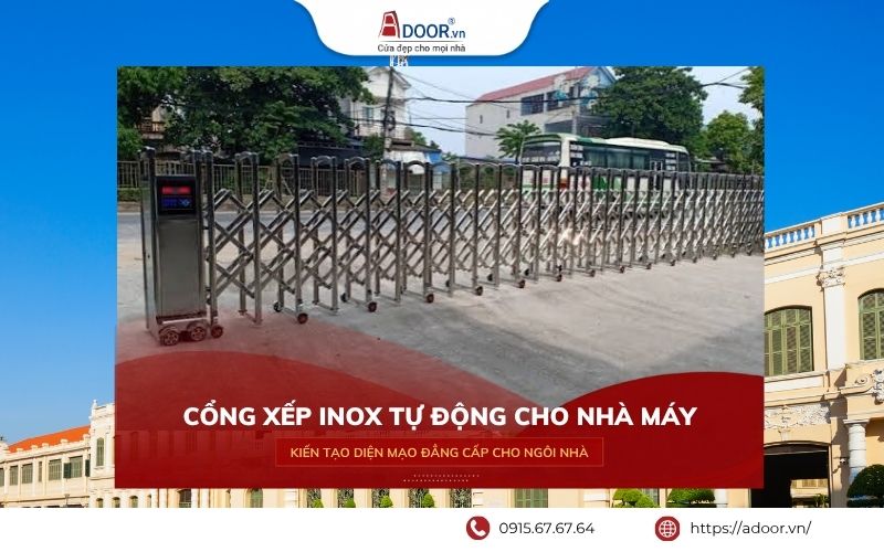 Cổng nhà máy hiện đại