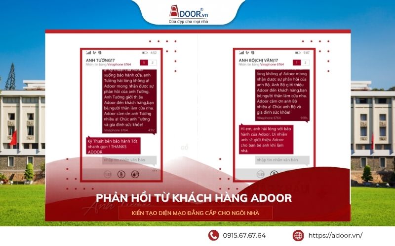 Phản hồi từ khách hàng Adoor