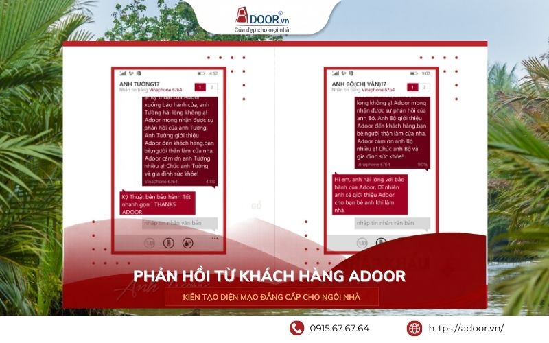 Phản hồi từ khách hàng Adoor
