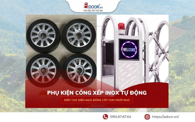 Hệ thống phụ kiện gồm motor, bộ điều khiển, bánh xe