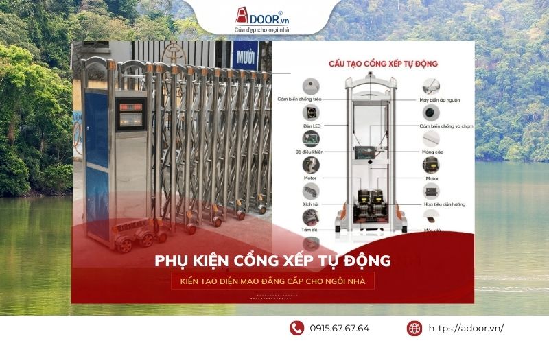 Phụ kiện cổng xếp tự động