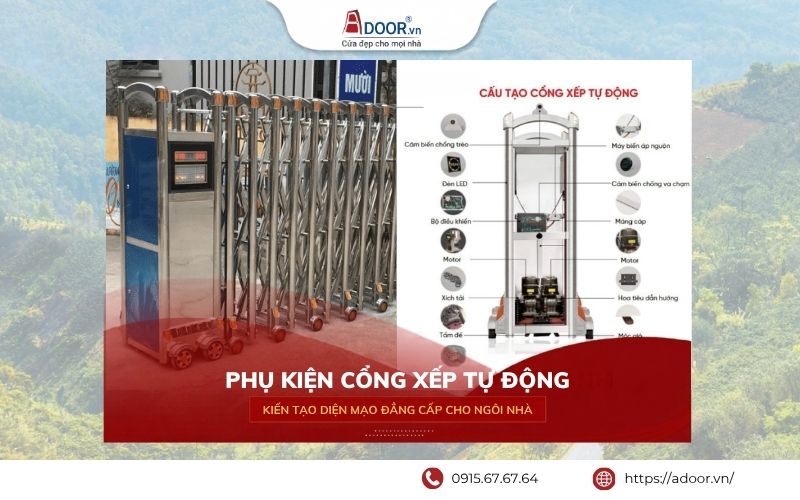Phụ kiện cổng xếp tự động