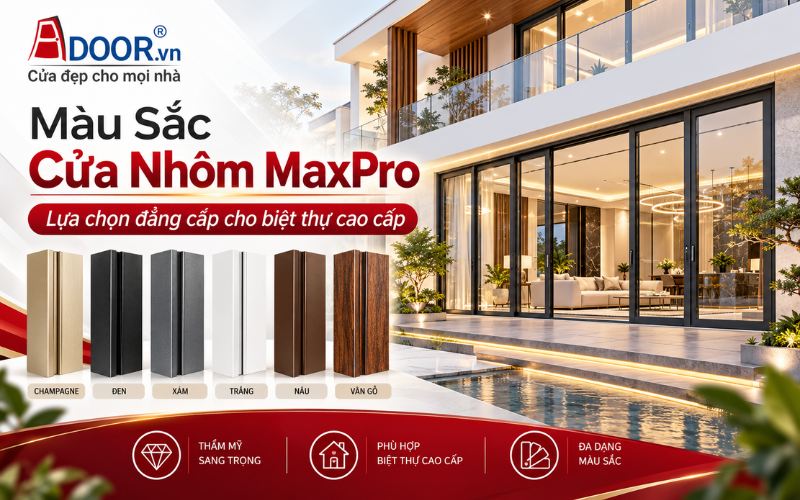 Bảng màu cửa nhôm MaxPro Adoor Bảng màu cửa nhôm MaxPro Adoor