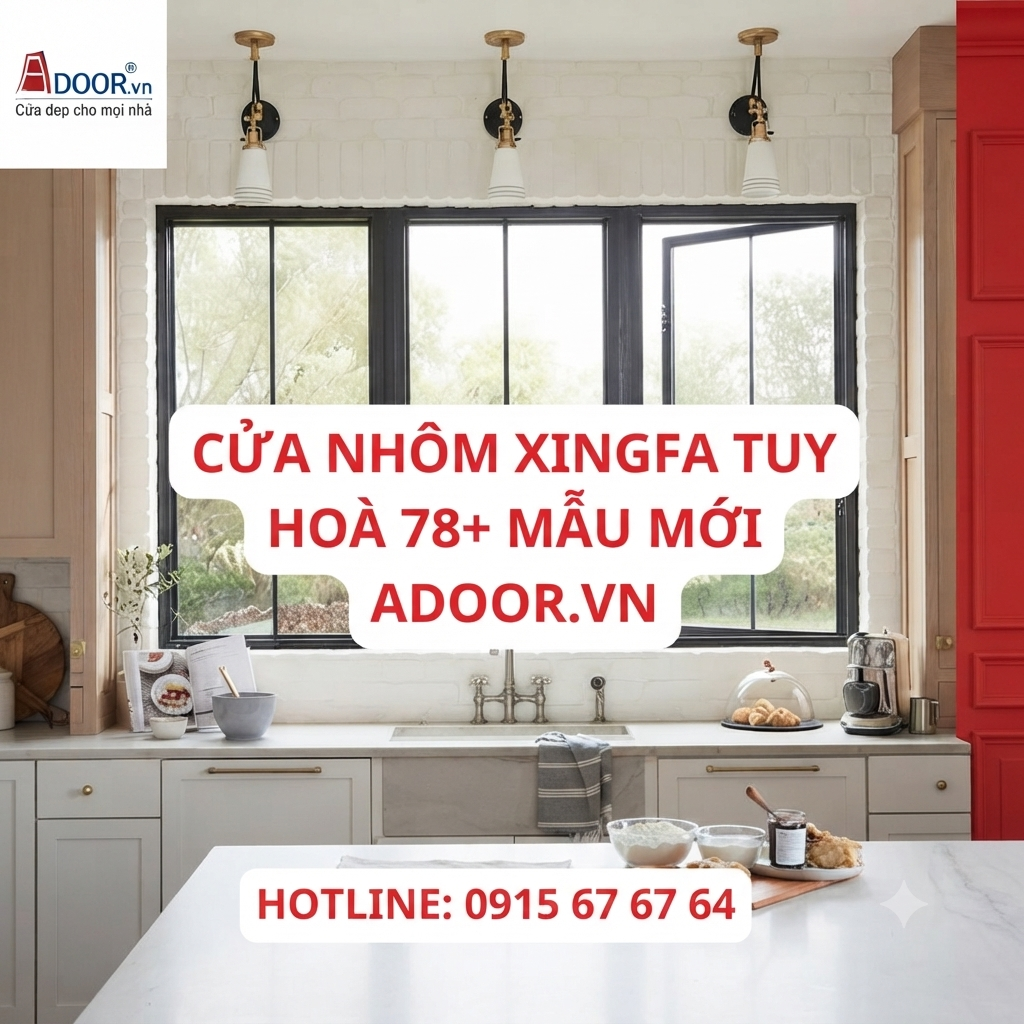 Cửa nhôm Xingfa Tuy Hòa 78+ mẫu đẹp Adoor