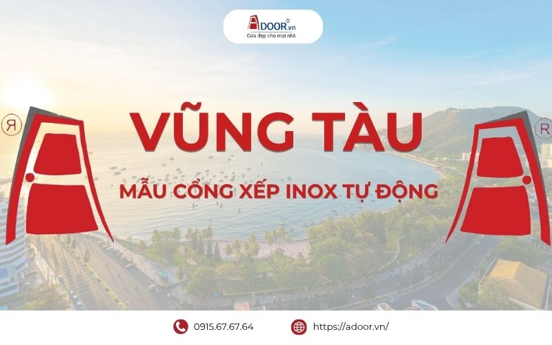 Cửa cổng xếp inox tự động Bà Rìa Vũng Tàu