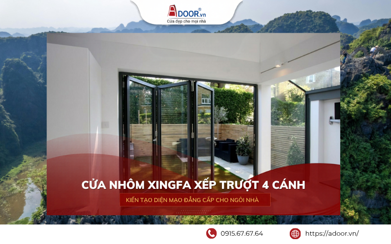 Cửa đi xếp trượt nhôm Xingfa Bắc Ninh Adoor
