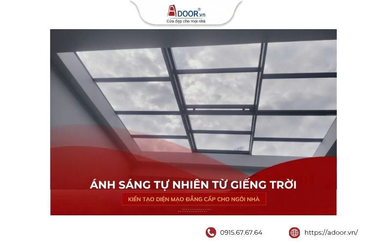 ánh sáng tự nhiên từ giếng trời