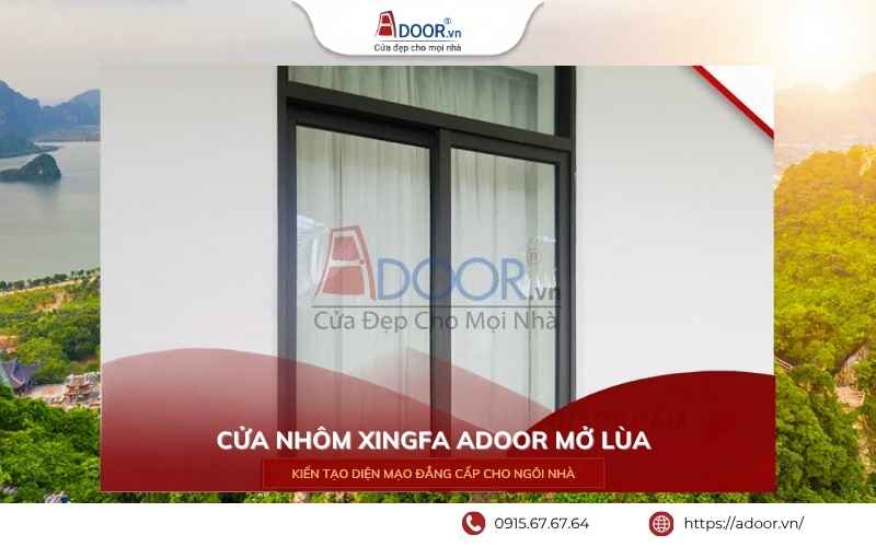 Cửa nhôm mở lùa hiện đại, tối ưu không gian sử dụng.