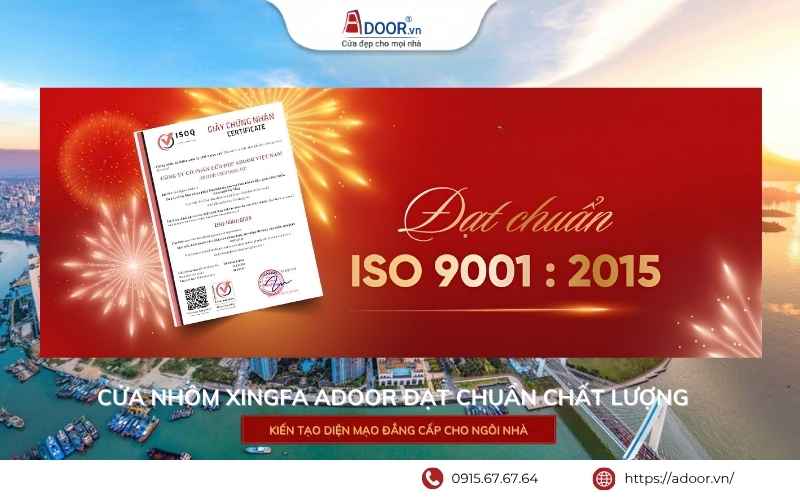 chứng nhận chất lượng sản phẩm Adoor