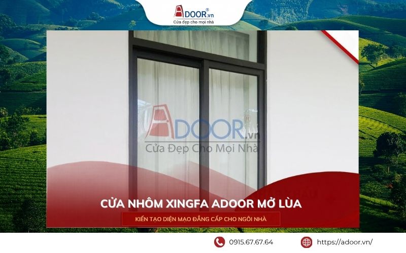 Hệ nhôm Xingfa 55 bền chắc, phù hợp nhiều công trình.