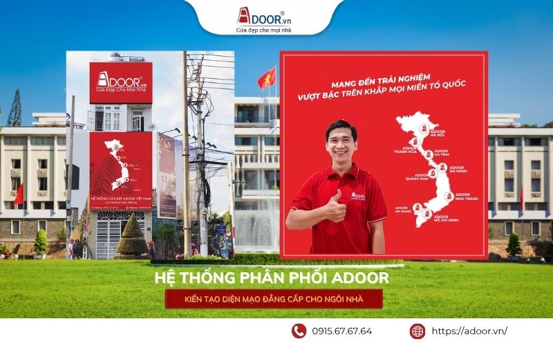 Hệ thống chi nhánh Adoor Bắc Trung Nam
