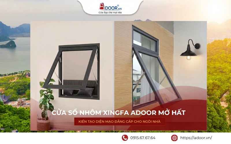 cửa sổ mở hất chính hãng Adoor