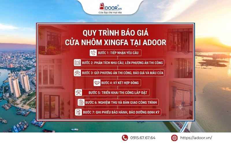 Quy trình báo giá nhanh chóng, minh bạch tại Adoor.